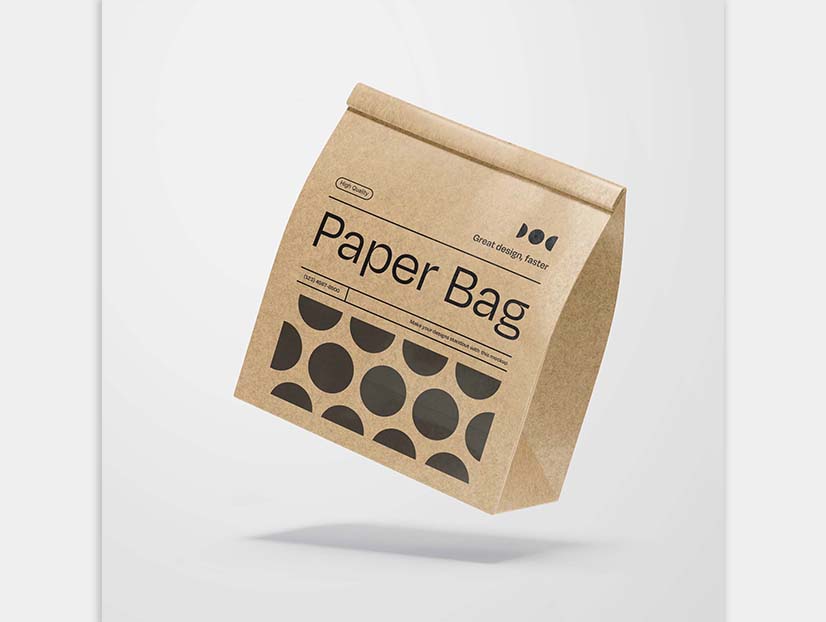 Free paper bag mockup download